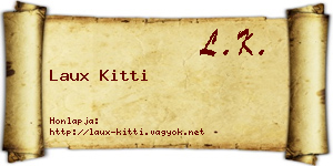Laux Kitti névjegykártya