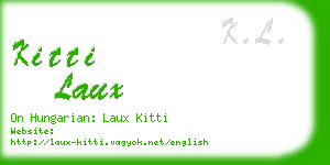 kitti laux business card